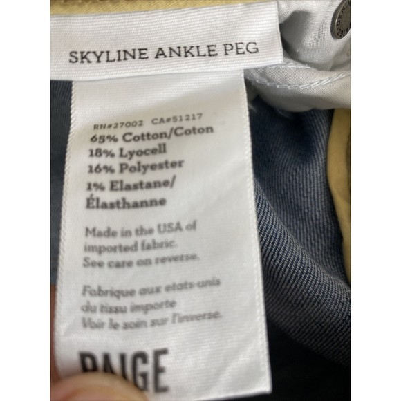 Paige Jeans Women's Size 26 (30x29) Skyline Ankle Peg Denim Distressed Grunge - Picture 10 of 16
